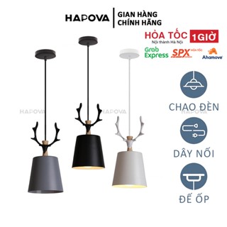 Đèn thả trần trang trí sừng hươu HAPOVA GLORIA 5057/1 + Tặng kèm bóng led AS Vàng