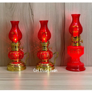 Đèn dầu led điện tử sử dụng pin, đèn bàn thờ kiểu dáng cổ điển
