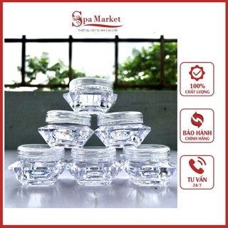 COMBO 10  )Hũ chiết mỹ phẩm 5G Hũ đựng kem hình kim cương chất liệu nhựa trong suốt cao cấp