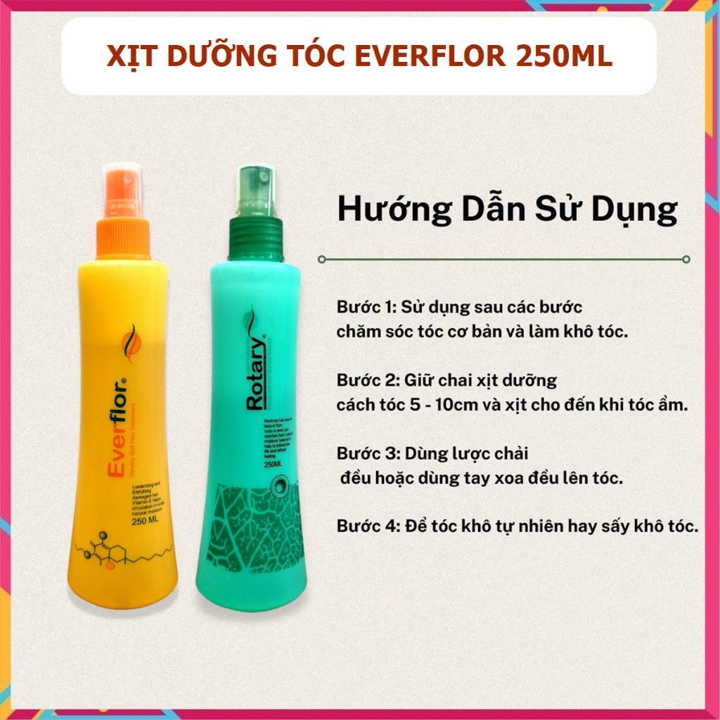 Xịt dưỡng tóc everflor 250ml