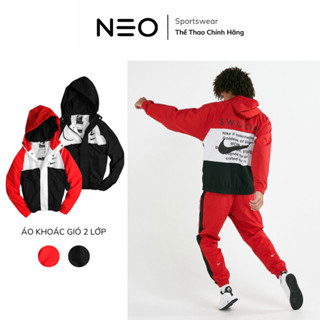 Áo Khoác Nam Vải Gió Có Mũ Chống Thấm Nước N.KE Swoosh Woven Hooded Track Jacket JM473 - Neoshopvn