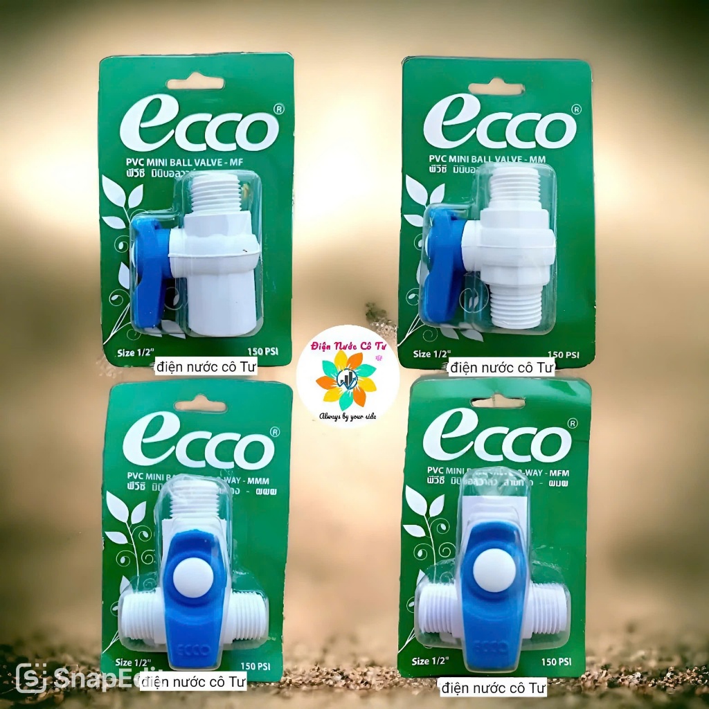 Van khóa nước Ecco phi 21 các loại nhập khẩu Thái Lan