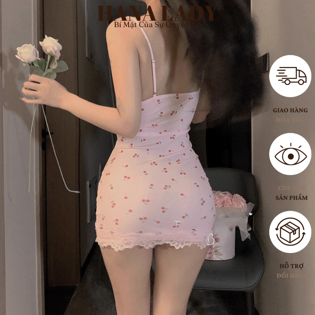 Váy Body Hoa Nhí - Đầm Ngủ Phối Ren Gợi Cảm Phong Cách Y2K | BigBuy360 - bigbuy360.vn