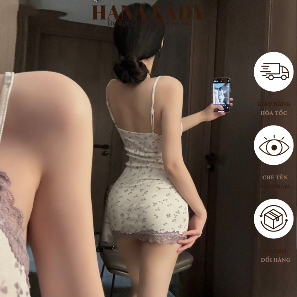 Váy Body Hoa Nhí - Đầm Ngủ Phối Ren Gợi Cảm Phong Cách Y2K | BigBuy360 - bigbuy360.vn