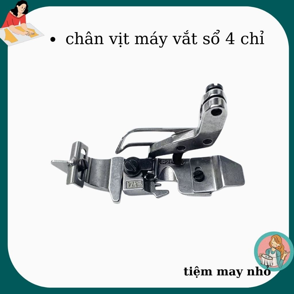 chân vịt mí máy vắt sổ  mí lưỡi gà - bo chun máy vắt sổ 4 chỉ