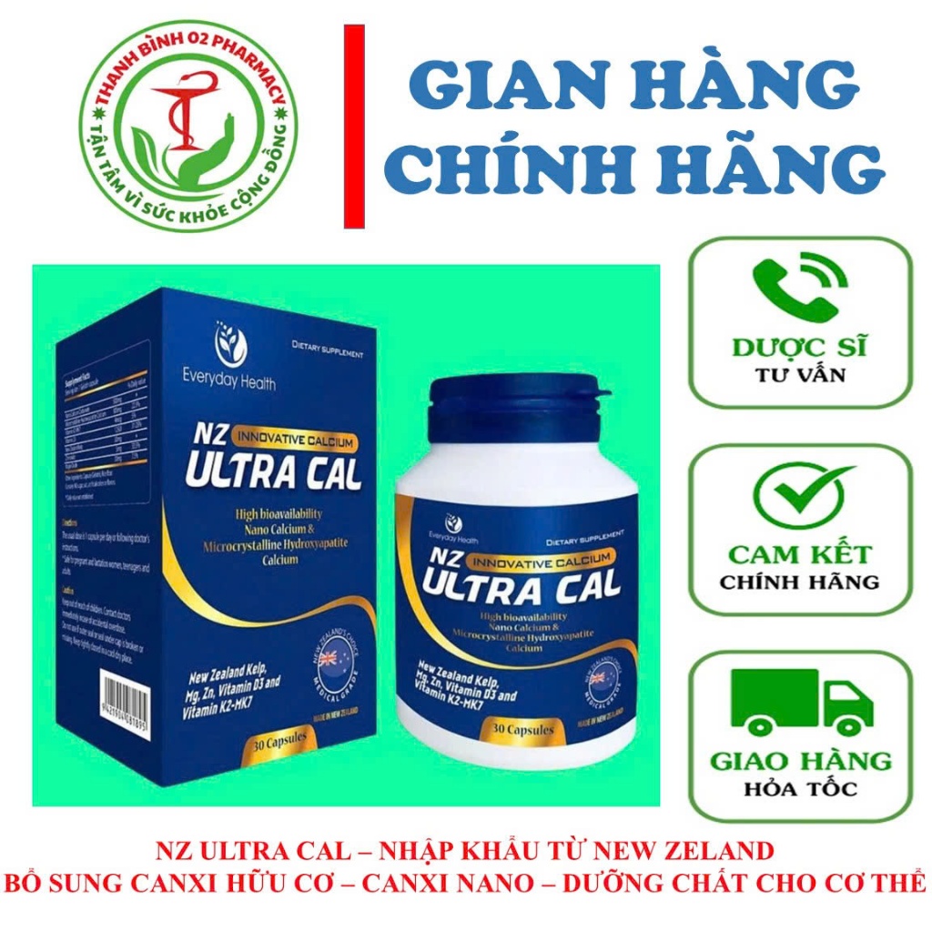 NZ-ULTRA CAL-BỔ SUNG CANXI CHO CƠ THỂ PHÒNG LOÃNG XƯƠNG-CHẬM LỚN