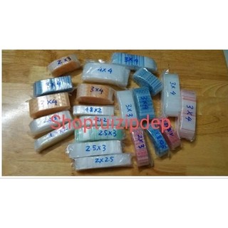 100 chiếc túi zip nhỏ, dày đẹp 3x4 cm