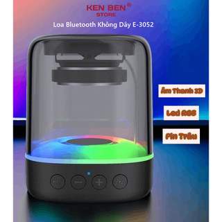 Loa Bluetooth Không Dây E-3052 Âm Thanh 3D - Đèn RGB Nháy Theo Nhạc - Decor Bàn Làm Việc
