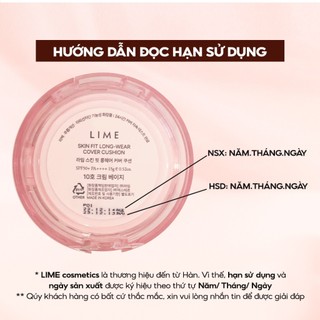 Phấn Nước LIME Real Cover Pink/V Collagen Ample Cushion