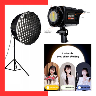 Đèn livestream chuyên nghiệp, đèn quay chụp sản phẩm, bộ đèn softbox tổ ong