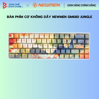 Bàn phím cơ không dây Bluetooth Newmen GM680 Jungle Hot Swap Outemu Switch (Blue/Brown/Red/Purple) - Hàng chính hãng