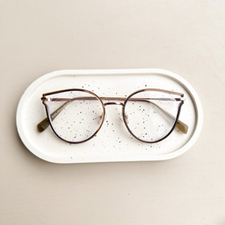  Kính mắt mèo dáng bầu tròn kim loại cao cấp 2291 chống ánh sáng xanh UV400  Jolie eyewear 