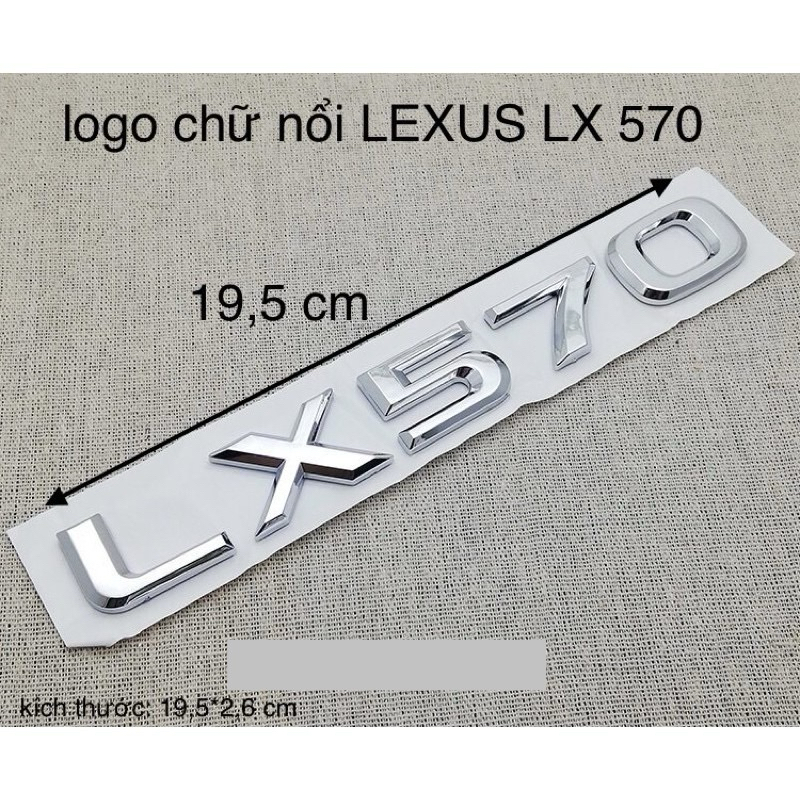 logo chữ nổi LEXUS RX300, RX350, LX570, LX470 dán thân xe
