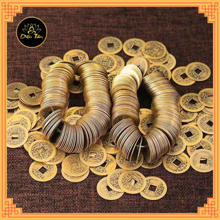 Combo 100 đồng xu phong thủy may mắn