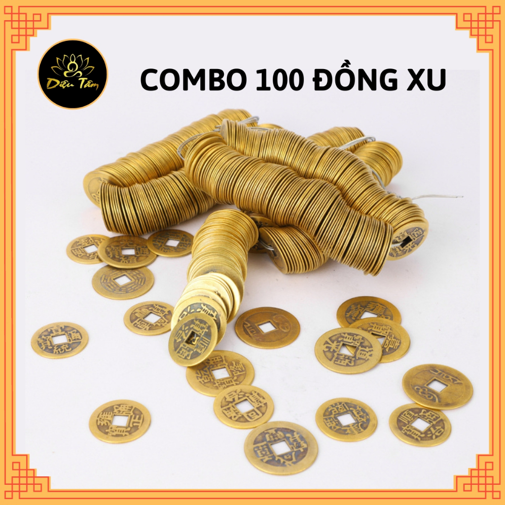 100 đồng xu phong thủy may mắn