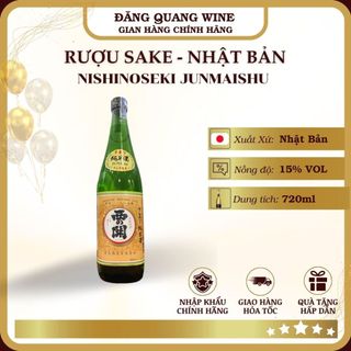 RƯỢU SAKE NISHINOSEKI JUNMAISHU 720ml - Nhật Bản