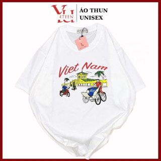 Áo Thun PHÔNG NAM NỮ UNISEX in decal VIET NAM SAI GON VIETNAM SAIGON - Hình chụp thật (Đủ size M-L-XL-XXL BIGSIZE)