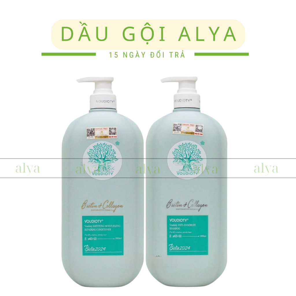 Dầu Gội Xả Biotin Collagen Voudioty Xanh Dương Mẫu Mới 2024, Giảm Rụng, Ngăn Ngừa Gàu