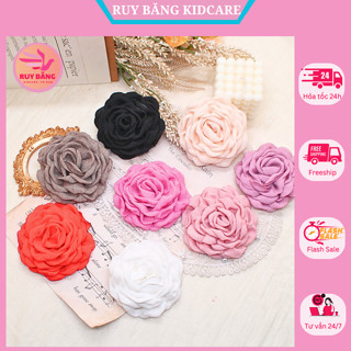  HOA HỒNG VẢI Kidcare 9cm hoa  dùng làm hoa cài áo handmade trang trí tóc nơ kẹp tóc  HCM  