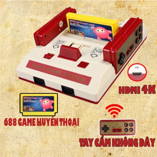 Máy Chơi Game 4 Nút 8-Bit C-37, Tay Cầm không dây, cổng HDMI 4K, Tặng kèm băng 500 game