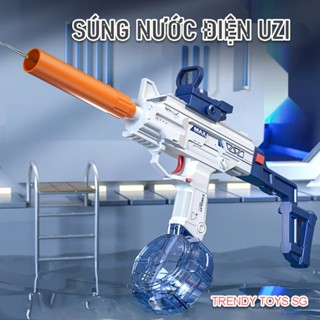   HCM  Súng nước điện phun nước hoàn toàn tự động mẫu mới UZI bình chứa nước lớn áp lực mạnh quà tặng cho bé 