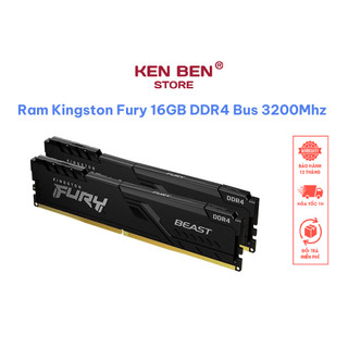 Ram DDR4 Kingston Fury 8GB/16GB Bus 3200Mhz - Siêu Tản Nhiệt - Full Box BH 12 tháng