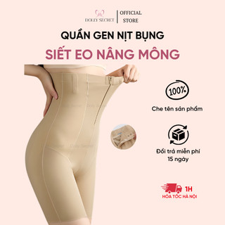 Quần Gen Nịt Bụng Siết Eo Nâng Mông DOLLY SECRET Dáng Đùi Có Khóa Kéo Và Mắc Cài Q10