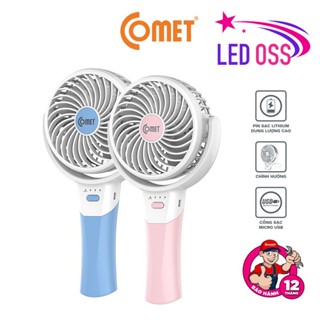 Quạt Sạc Mini Gấp Gọn Cầm Tay Comet CRF0904 3W Nhỏ Gọn Sạc USB Tiện Lợi, Dung Lượng Pin 1.200mAh