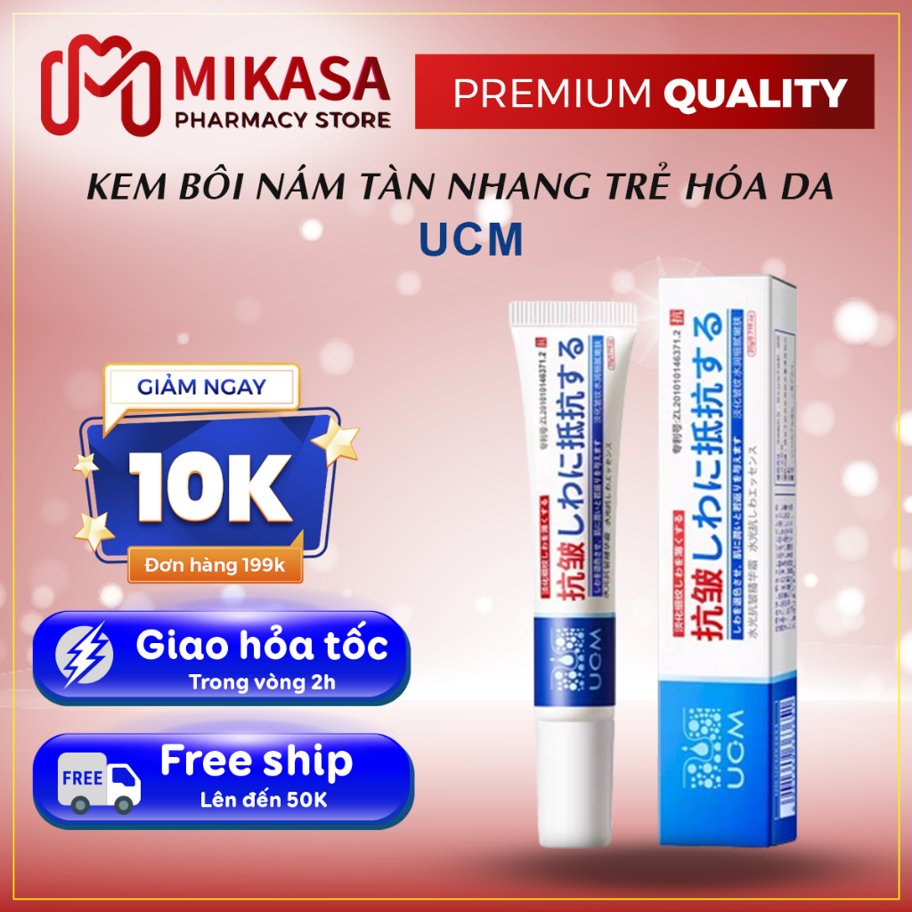 Kem Chống Lão Hóa Trắng Da UCM Nhật Bản - Kem UCM Hút Nhăn Mờ Thâm Nám, Trẻ Hóa Làn Da Nhật Bản