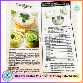 Bột Whipping Cream Powder Mix 100g (chiết lẻ)