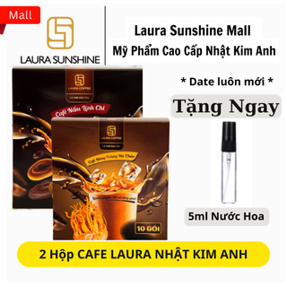  Combo 2 Hộp Cà Phê Nhật Kim Anh Laura Coffee – Hộp 10 Gói | Cà Phê Linh Chi Cà Phê Đông Trùng 