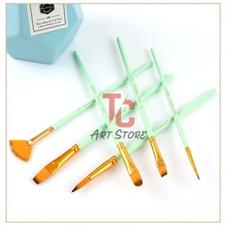 Bộ 6 Cọ Vẽ KEEPSMILING ( Bộ cọ hỗn hợp)