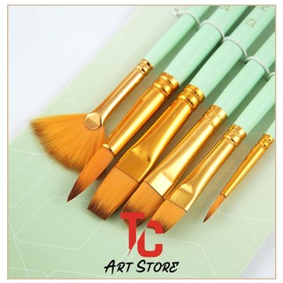 Bộ 6 Cọ Vẽ KEEPSMILING ( Bộ cọ hỗn hợp)
