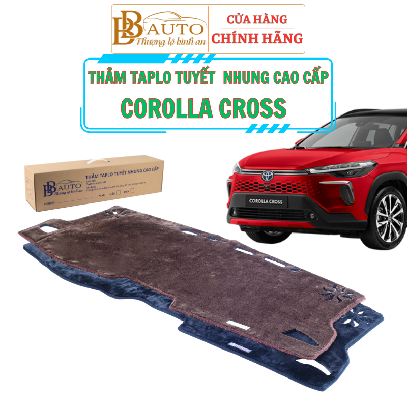 Toyota Corolla Cross - thảm taplo tuyết Nhung toyota Corolla Cross, chống hắt nắng lên kính xe, mềm,