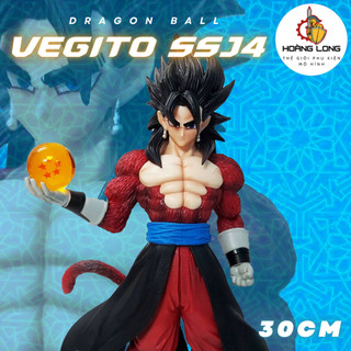 Mô hình Dragonball, Vegito SSJ4 cầm ngọc 30cm, figure 7 Viên Ngọc Rồng, bàn làm việc (phụ kiện Hoàng Long)
