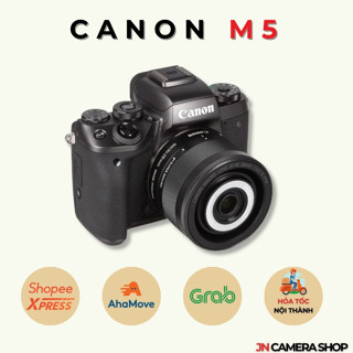 Bộ máy ảnh Canon EOS M5 kèm ống kính Canon EF-M 15-45mm F3.5-6.3 IS STM nhỏ gọn, tiện dụng