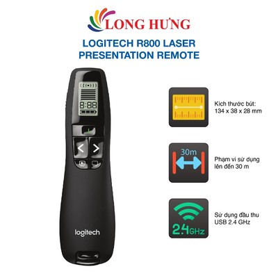 Bút trình chiếu Logitech R800 Laser Presentation Remote - Hàng chính hãng