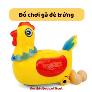 Đồ chơi gà đẻ trứng có đèn sáng và phát nhạc vui nhộn cho bé