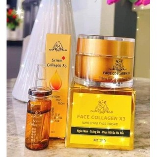 Combo Kem Face Collagen X3 + Serum X3 Đông Anh