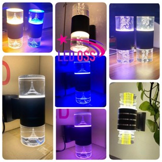 Đèn Tường Trang ngoài trời, đèn trụ pha lê hắt 2 đầu chống nướcvà bộ linh kiện đèn trụ ,đèn chày