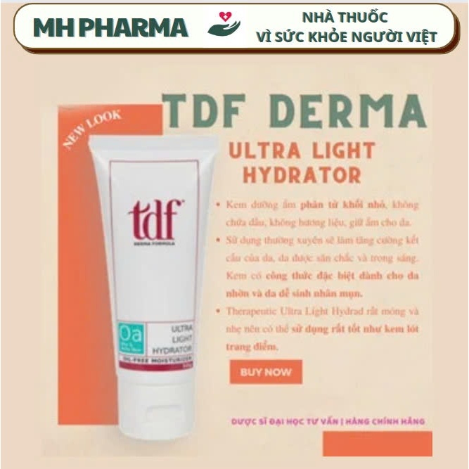 TDF Ultra light Hydrator Kem dưỡng âm cho da dầu mụn chính hãng từ MH PHARMA