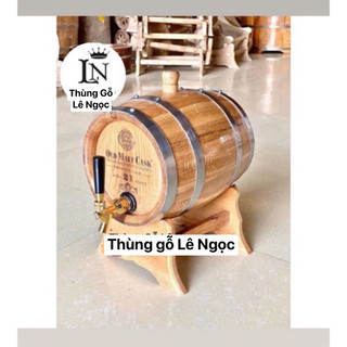Thùng rượu gỗ sồi, Thùng ngâm đựng rượu gỗ sồi 10lit,20lit,30lit,50lit,100lit,150lit,200lit vòi crom cao cấp