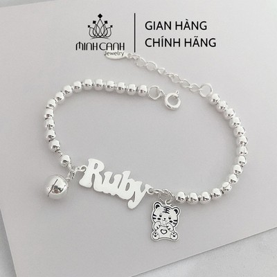 Lắc Bạc Bi Khắc Tên Mix Charm Con Giáp Cho Bé Minh Canh Jewelry