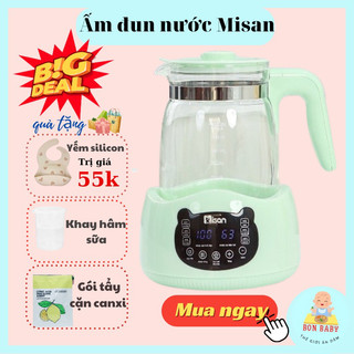 (TẶNG YẾM SILICON,KHAY HÂM SỮA) Ấm Đun Nước Pha Sữa MISAN,Bình Đun Nước Pha Sữa MISAN hâm Nước Pha Sữa Cho Bé-Bonbaby19