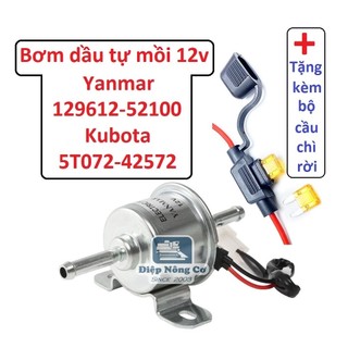 Bơm dầu tự mồi 12v Yammar Kubota động cơ nhiên liệu Diesel máy gặt cày kéo công nông xe tải