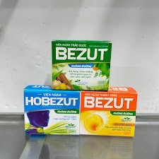 Viên Ngậm BEZUT không đường-HOBEZUT hỗ trợ giảm triệu chứng Ho Cảm - Hộp 20 viên
