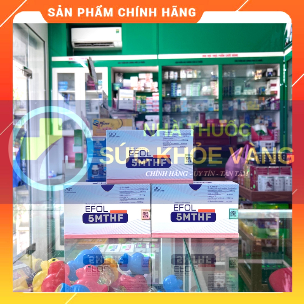 ✅ Viên Uống EFOL 5MTHF - Bổ Sung Dưỡng Chất, Chống Dị Tật Thai Nhi và Giảm Nguy Cơ Sảy Thai, Sinh No