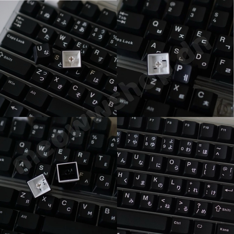 Keycap Wob Song ngữ Nhật | Song ngữ Hàn | Song ngữ Nga double shot Profile cherry