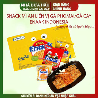  Snack mì ăn liền trẻ em Enaak vàng hàng Indonesia gói 30gam 