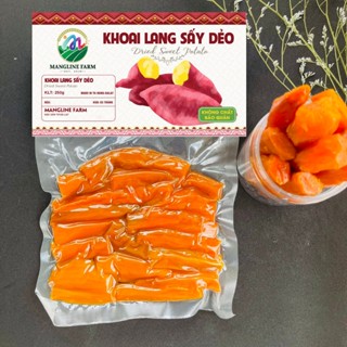  Khoai lang sấy dẻo nguyên củ không đường Mangline Farm 250g giúp ăn kiêng giữ dáng mềm dẻo thơm ngon ăn là ghiền 